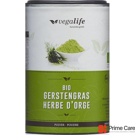 Vegalife Gerstengras Pulver Dose 125g buy online