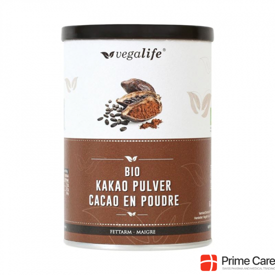 Vegalife Kakao Pulver Fettarm (neu) Dose 125g buy online