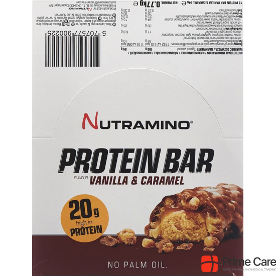 Nutramino Proteinbar Vanilla & Caramel 12x 64g buy online