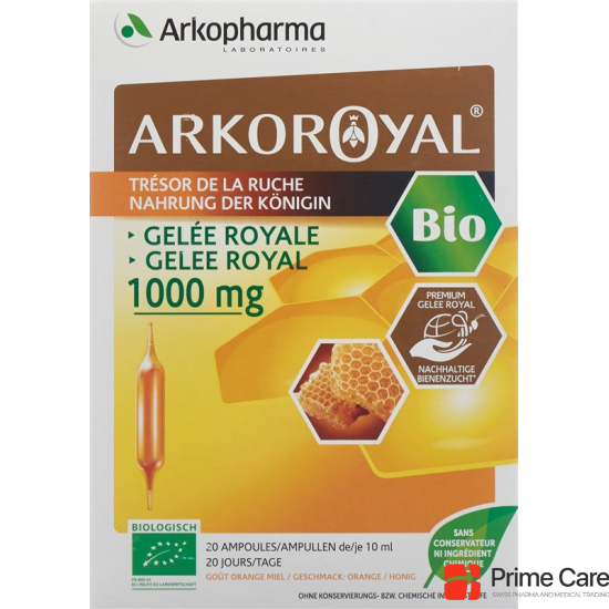 Arkoroyal Gelee Royale 1000mg Bio Trinkampullen 20 Stück buy online