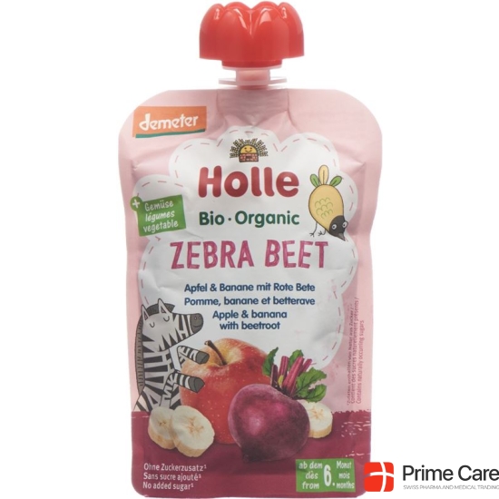 Holle Zebra Beet - Pouchy apple banana beetroot 100 g