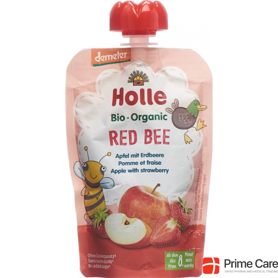 Holle Red Bee Pouchy Apple Strawberry 100g buy online