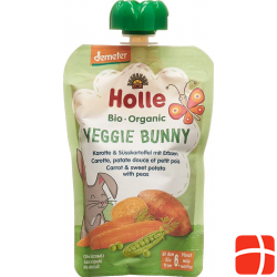 Holle Veggie Bunny Pouchy Carrot Sweet Potato Peas 100g