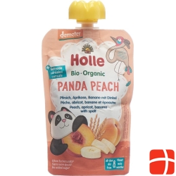 Holle Panda Peach - Pouchy peach apricot and banana with Spelled 100 g