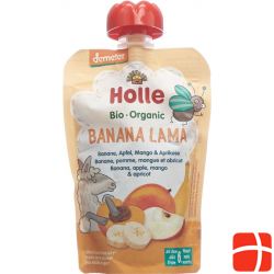 Holle Banana Lama Pouchy Banana Apple Mango Apricot 100g