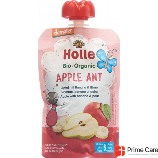 Holle Apple Ant Pouchy Apple Banana Pear 100g buy online