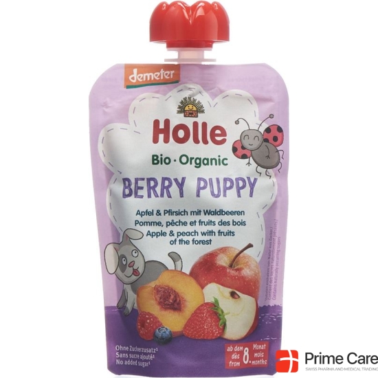 Holle Berry Puppy - Pouchy apple & peach with forest berries 100g