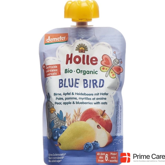 Holle Bluebird - Pouchy pear apple & blueberry oat 100 g