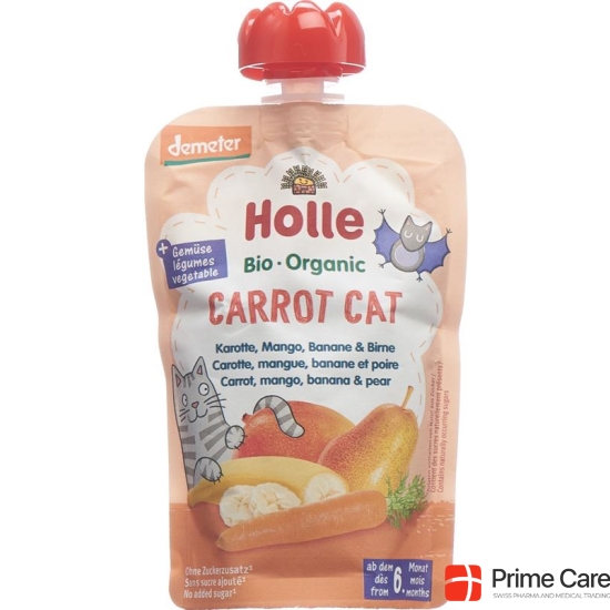 Holle Carrot Cat - Pouchy carrot mango banana & pear 100g