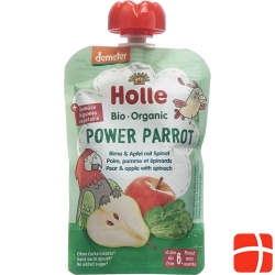 Holle Power Parrot - Pouchy apple pear & spinach 100g