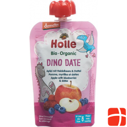 Holle Dino Date Pouchy Apple Blueberry & Date 100g