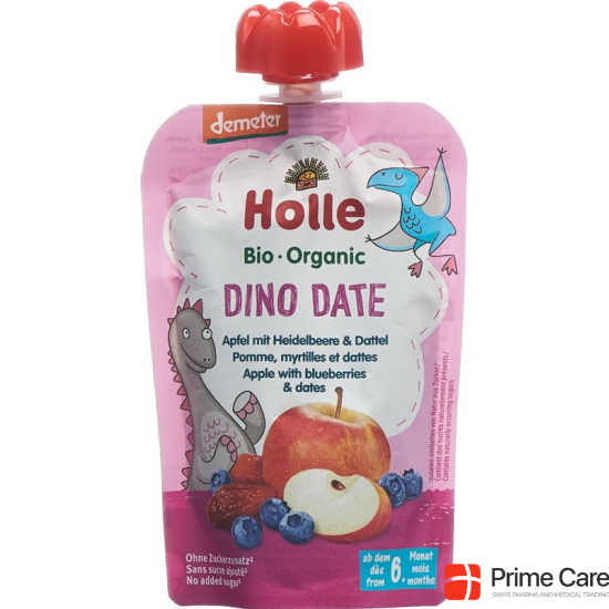 Holle Dino Date Pouchy Apple Blueberry & Date 100g buy online