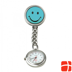 Sundo Schwestern-Uhr Smiley 9cm Hellbl M Clip Batt