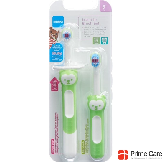 Mam Learn To Brush Set Zahnbürsten 5+m Neu buy online