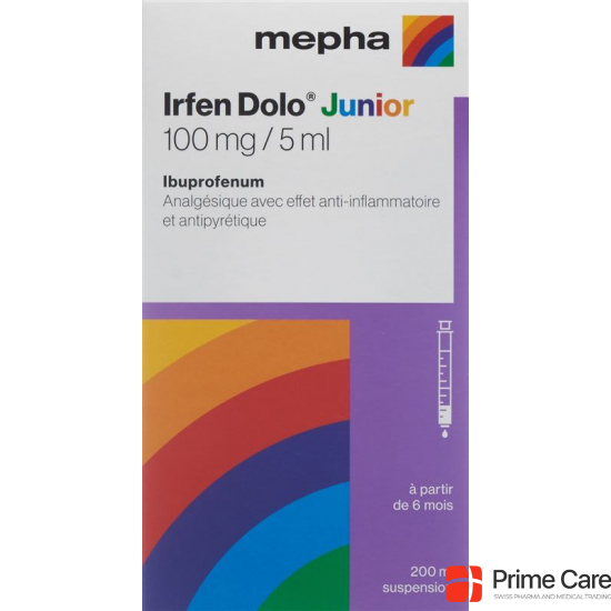 Irfen Dolo Junior Suspension 100mg/5ml Flasche 200ml buy online