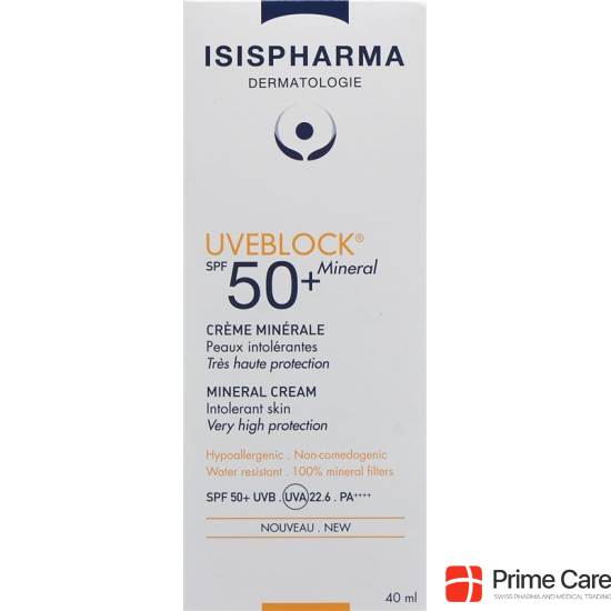 Isis Pharma Uveblock Mineral SPF 50+ Tube 40ml buy online