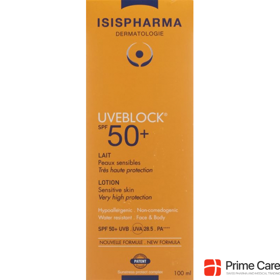 Isis Pharma Uveblock Lait SPF 50+ Tube 100ml buy online