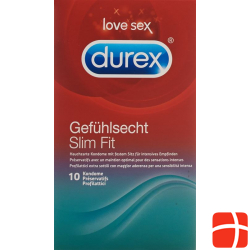 Durex Gefuehlsecht Slim Fit Präservativ 10 Stück