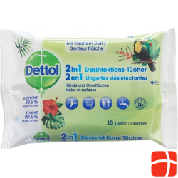 Dettol 2in1 Desinfektions-tücher 15 Stück