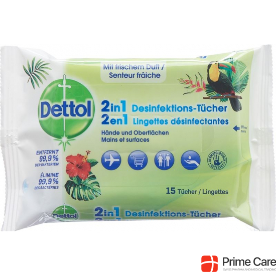 Dettol 2in1 Desinfektions-tücher 15 Stück buy online