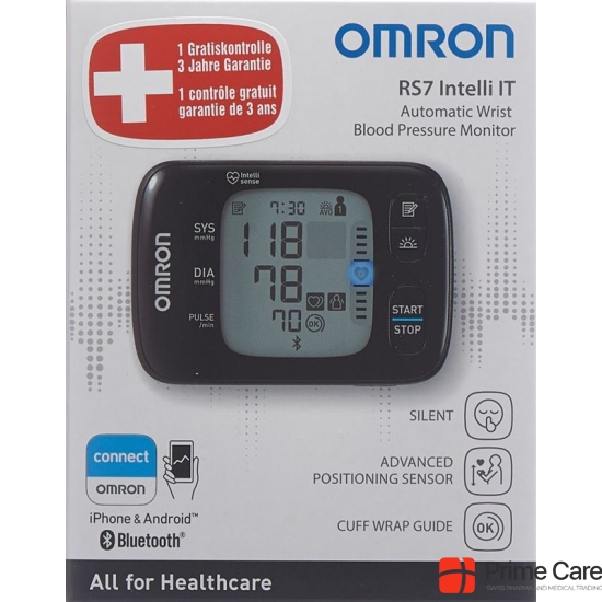 Omron blood pressure monitor wrist RS7 Intelli IT