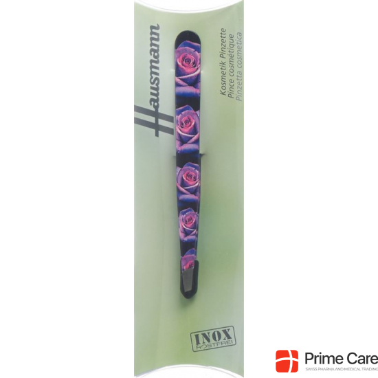 Hausmann Tweezers Slanted Roses Purple Design Roses buy online