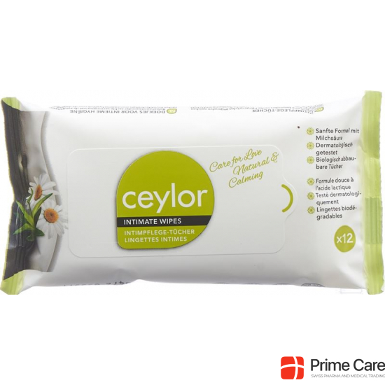 Ceylor Intimate care wipes Natural & Calming 12 pieces buy online