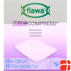 Flawa MIC compresses 7.5x10cm not sterile 10 pcs