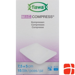 Flawa MIC compresses 7.5x5cm not sterile 15 pcs