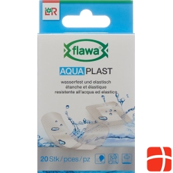 Flawa Aquaplast Pflasterstrips waterproof 2 sizes 20 pcs