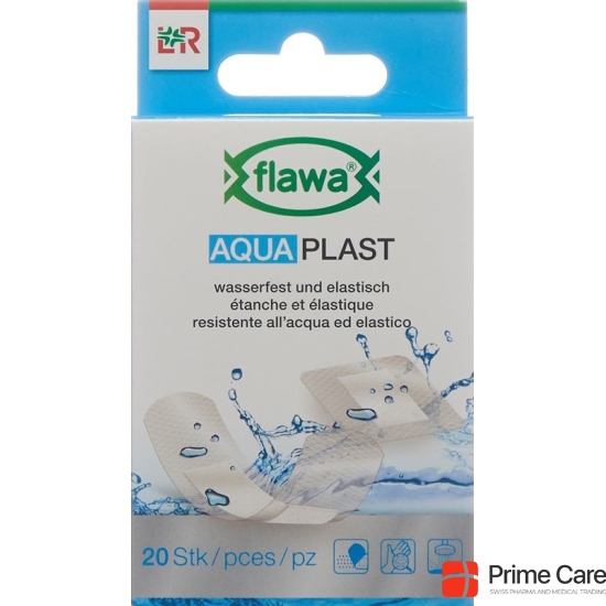 Flawa Aquaplast Pflasterstrips waterproof 2 sizes 20 pcs