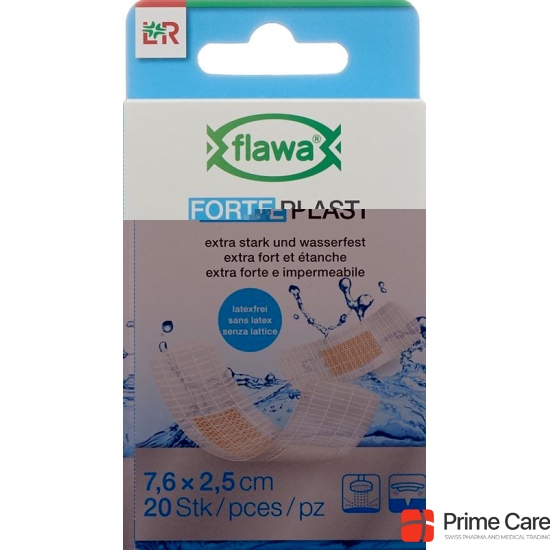 Flawa Forte Plast 2.5x7.6cm transparent 20 pcs