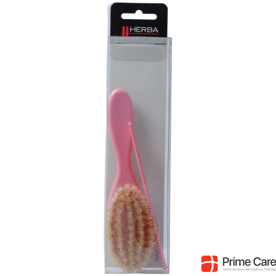 Herba baby brush with comb boar bristles pink buy online