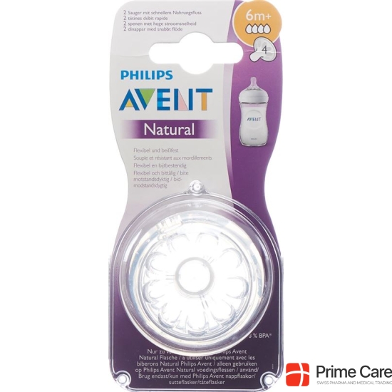 Avent Philips Natural suction Months 2 4 6 pcs