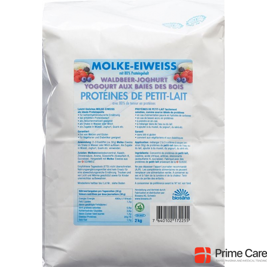 Biosana Molke Eiweiss Pulver Waldbeer-Joghurt 2kg buy online