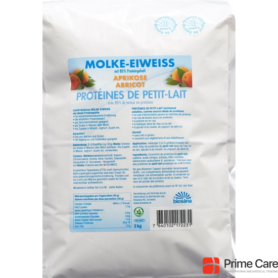 Biosana Molke Eiweiss Pulver Aprikose 2kg buy online