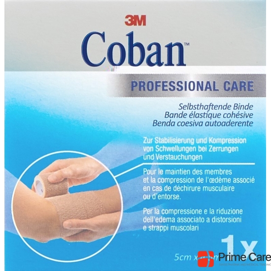 3M Coban Elastische Binde Selbsthaf 5cmx4.5m Hautfarbig buy online