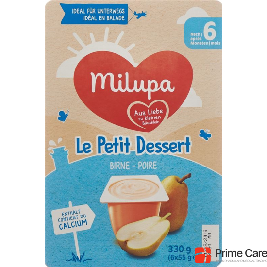 Milupa Le Petit Dessert Birne ab dem 6. Monat 6x 55g buy online