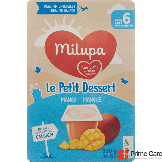 Milupa Le Petit Dessert Mango ab dem 6. Monat 6x 55g buy online