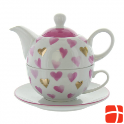 Herboristeria Tea For One Pink&gold Hearts