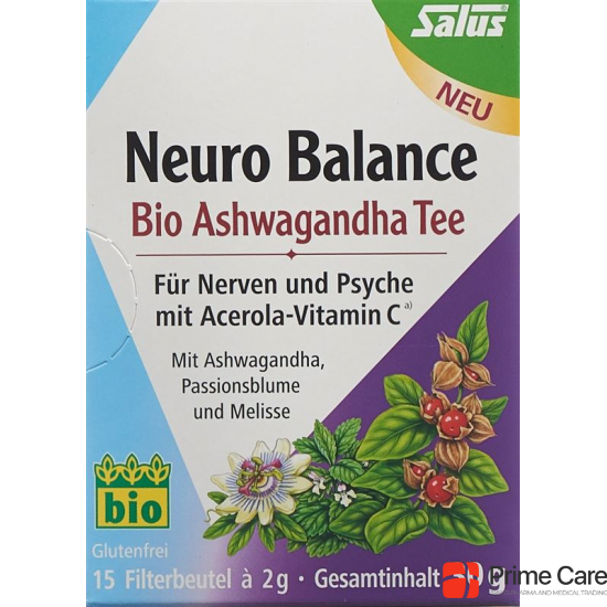 Salus Neuro Balance Ashwagandha Tea Organic bags 15 pieces buy online