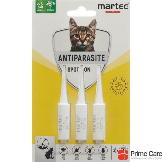 martec PET CARE Spot on ANTI PARASITE for cats 3 x 1 ml