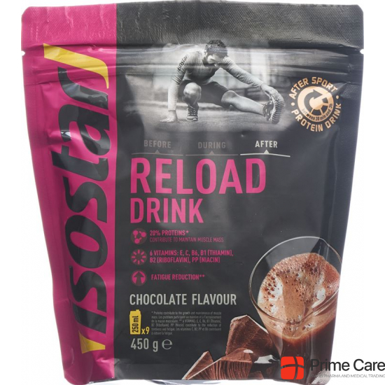 Isostar Reload Drink Pulver Schokolade Beutel 450g buy online