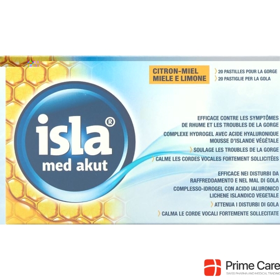 Isla Med acute lozenges citrus honey 20 pieces