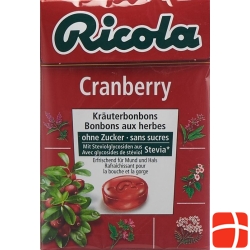 Ricola Cranberry herbal sweets without sugar with stevia Box 50 g