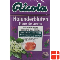 Ricola elderflower candies without sugar with stevia Box 50 g