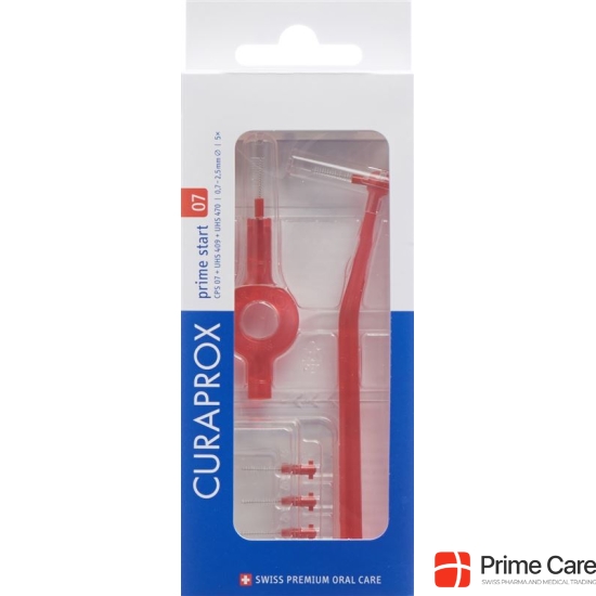 Curaprox CPS 07 prime start 5 interdental brushes + UHS 409 & 470