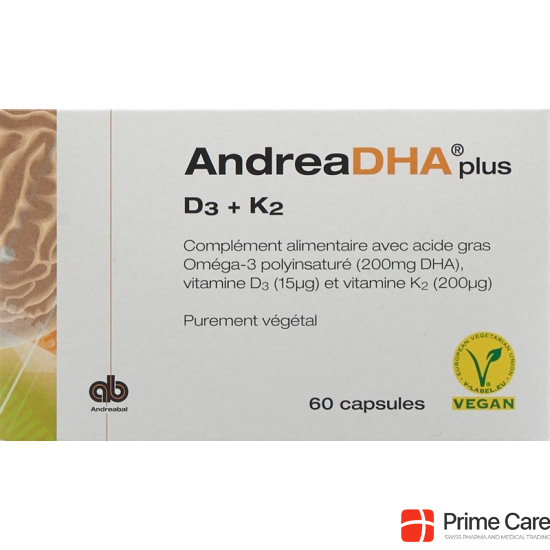 Andreadha Plus Omega-3 Vit D3+k2 Kapseln Vegan 60 Stück buy online