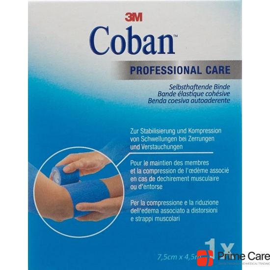 3M Coban Elastic Bandage Self Adhesive 7.5cmx4.5m Blue buy online