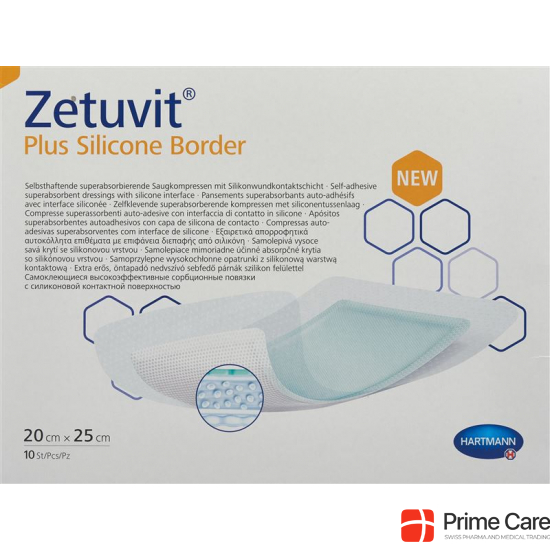 Zetuvit Plus Silicone Border 20x25cm 10 Stück buy online